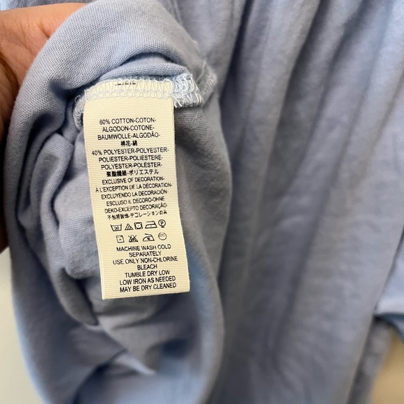 Free People - We The Free light blue off the shoulder top - Picture 8 of 8